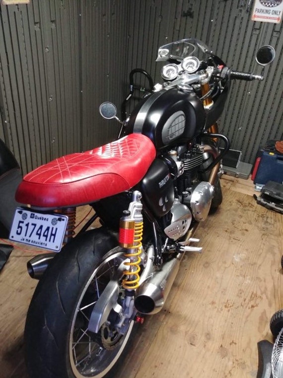 Triumph Real Leather Seat Thruxton R Custom Made Best Design Triumph Real Leather Seat Thruxton R