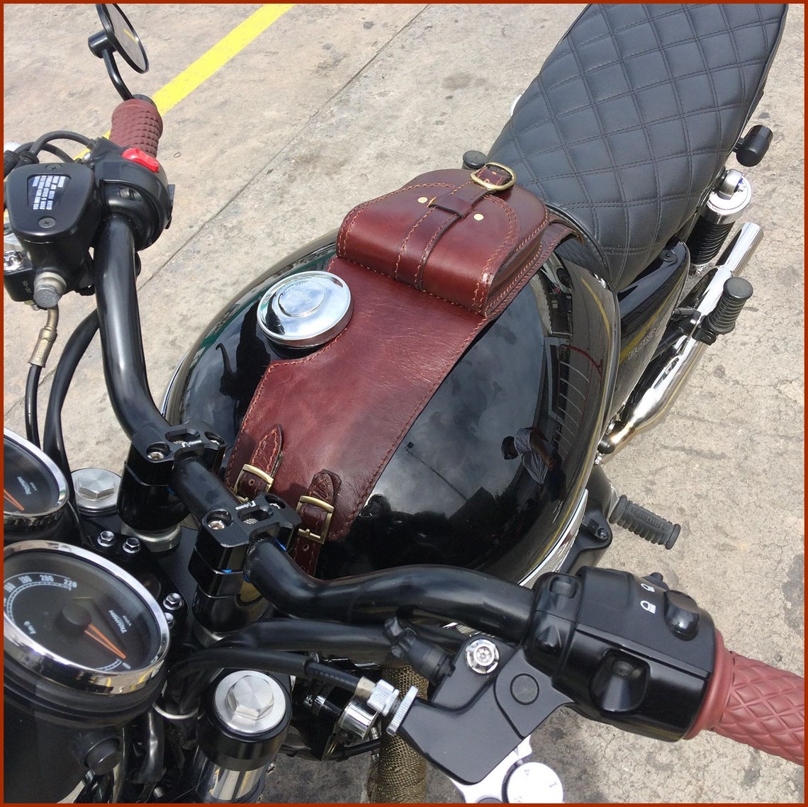 Triumph Tank Bag Strap real Leather for T100/t120/street Etsy