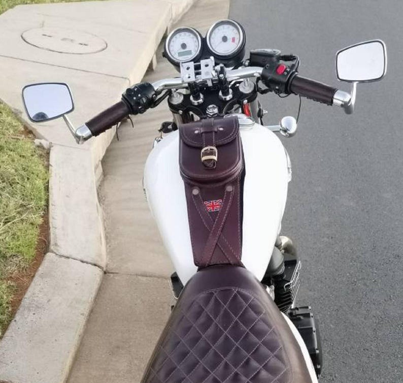 Real Leather Tank Bag Strap: Triumph Bonneville T100 T120 Street Twin Bild 16