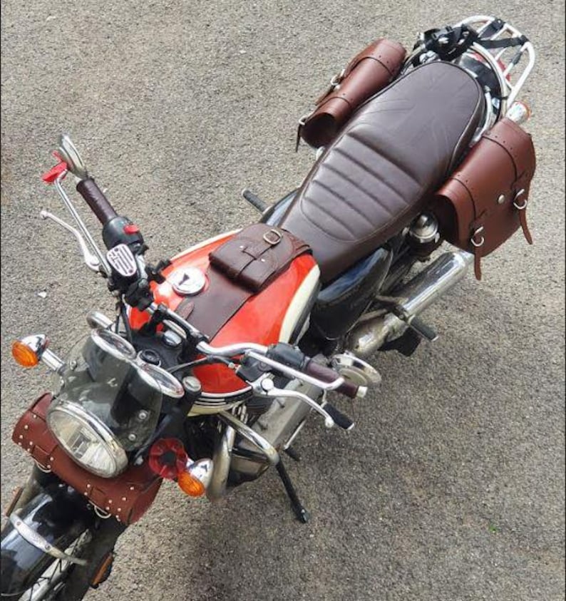 Real Leather Tank Bag Strap: Triumph Bonneville T100 T120 Street Twin Bild 12