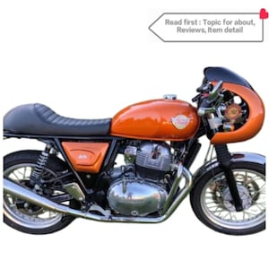 INTERCEPTOR (Real Leather) Kustom SEAT for Interceptor, Continental GT 650(Seat included Base) Length 55cm, Cafe (Ass Ant)