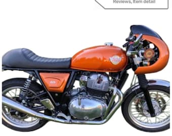 Real Leather Cafe Racer Seat for Royal Enfield Interceptor GT 650