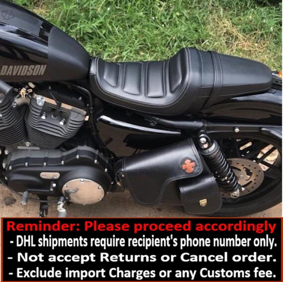 Motor Brown PU Saddle Swingarm Side Bag for Harley XL Sportster Triumph Bobber Motor Brown PU Saddle Swingarm Side Bag for Harley XL Sportster Triumph Bobber
