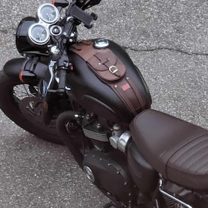 Real Leather Tank Bag Strap: Triumph Bonneville T100 T120 Street Twin Bild 17