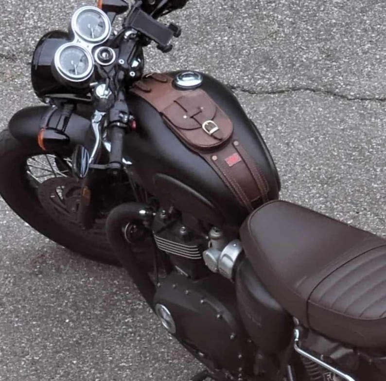 Real Leather Tank Bag Strap: Triumph Bonneville T100 T120 Street Twin Bild 17