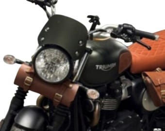 Real Leather Tool Roll Organizer: Union Jack Motorcycle Tool Wrap