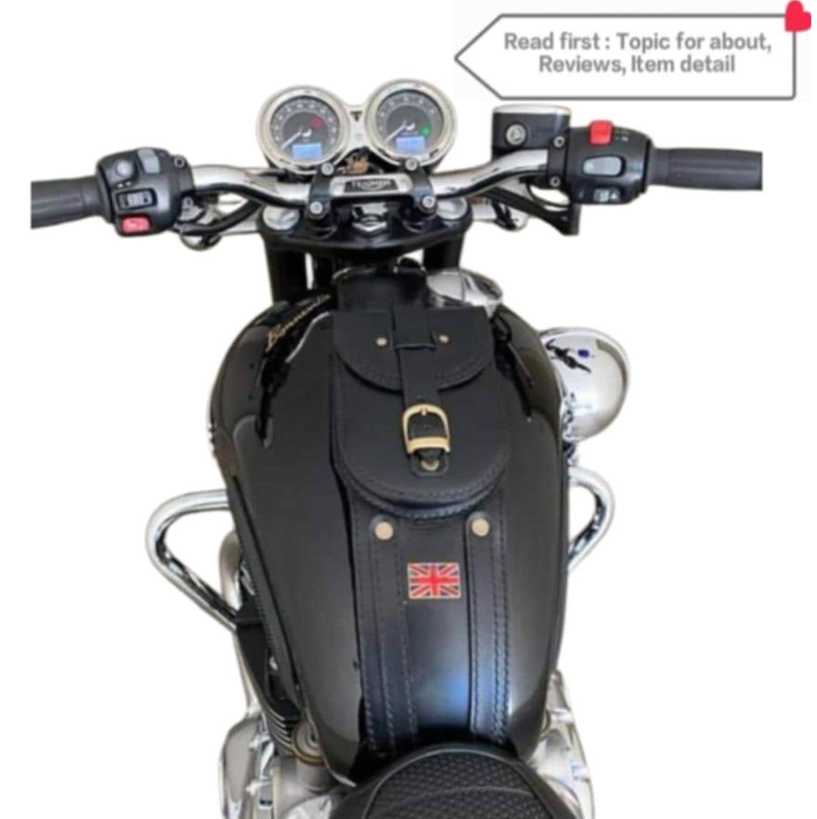Triumph T120 タンクバッグストラップ (本革) T100/T120 Triumph T120 タンクバッグストラップ (本革) T100/T120