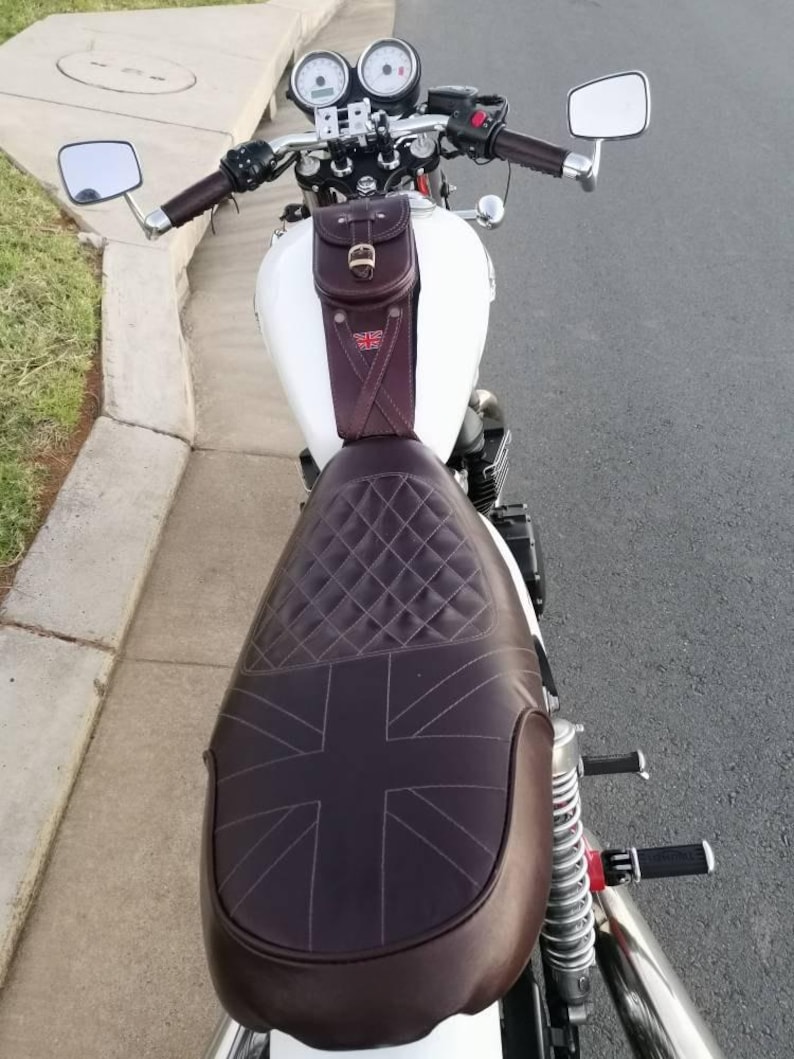 Real Leather Tank Bag Strap: Triumph Bonneville T100 T120 Street Twin Bild 14