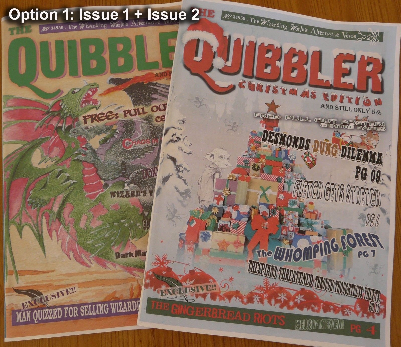 Harry Potter The Quibbler Two Complete Magazines You Etsy