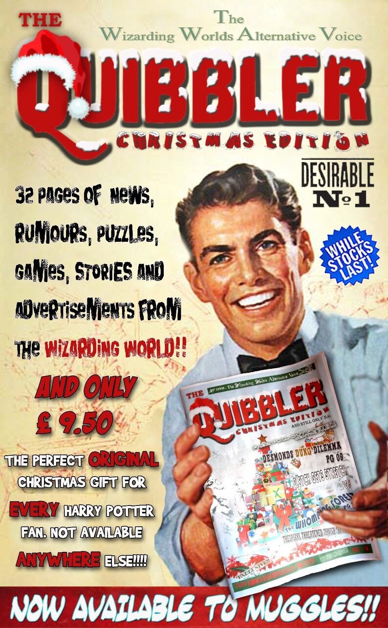 Harry Potter The Quibbler Christmas Edition Original | Etsy