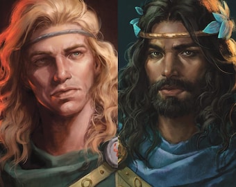 Hades Game Achilles & Patroclus Portraits