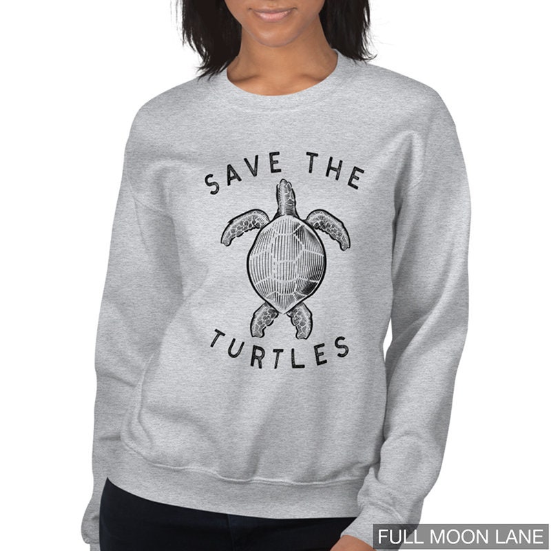 Save the Turtles Shirt. VSCO Girl Sweatshirt Distressed Style | Etsy