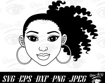 Download Black Woman Face Svg Etsy