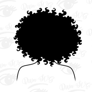 Black Woman Curly hair SVG