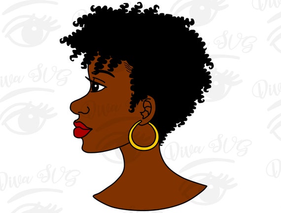 Download Black Woman Svg Black Woman Face Svg Black Woman Side Etsy