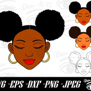 Afro Hauch SVG, schwarze Frau SVG, schwarze Frau Gesicht svg, Frau Augen geschlossen svg, Afro Hauch Frau SVG, African American, schwarzes Mädchen Magie svg