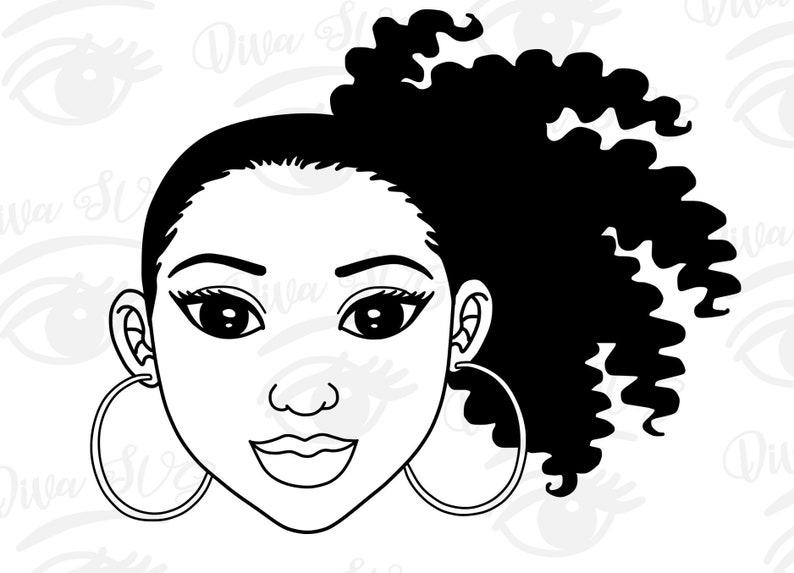 Free Free 118 Black Woman Face Silhouette Afro Woman Svg Free SVG PNG EPS DXF File