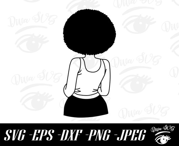 Download Afro Girl Svg Afro Woman Svg Black Lady Black Woman Svg Etsy