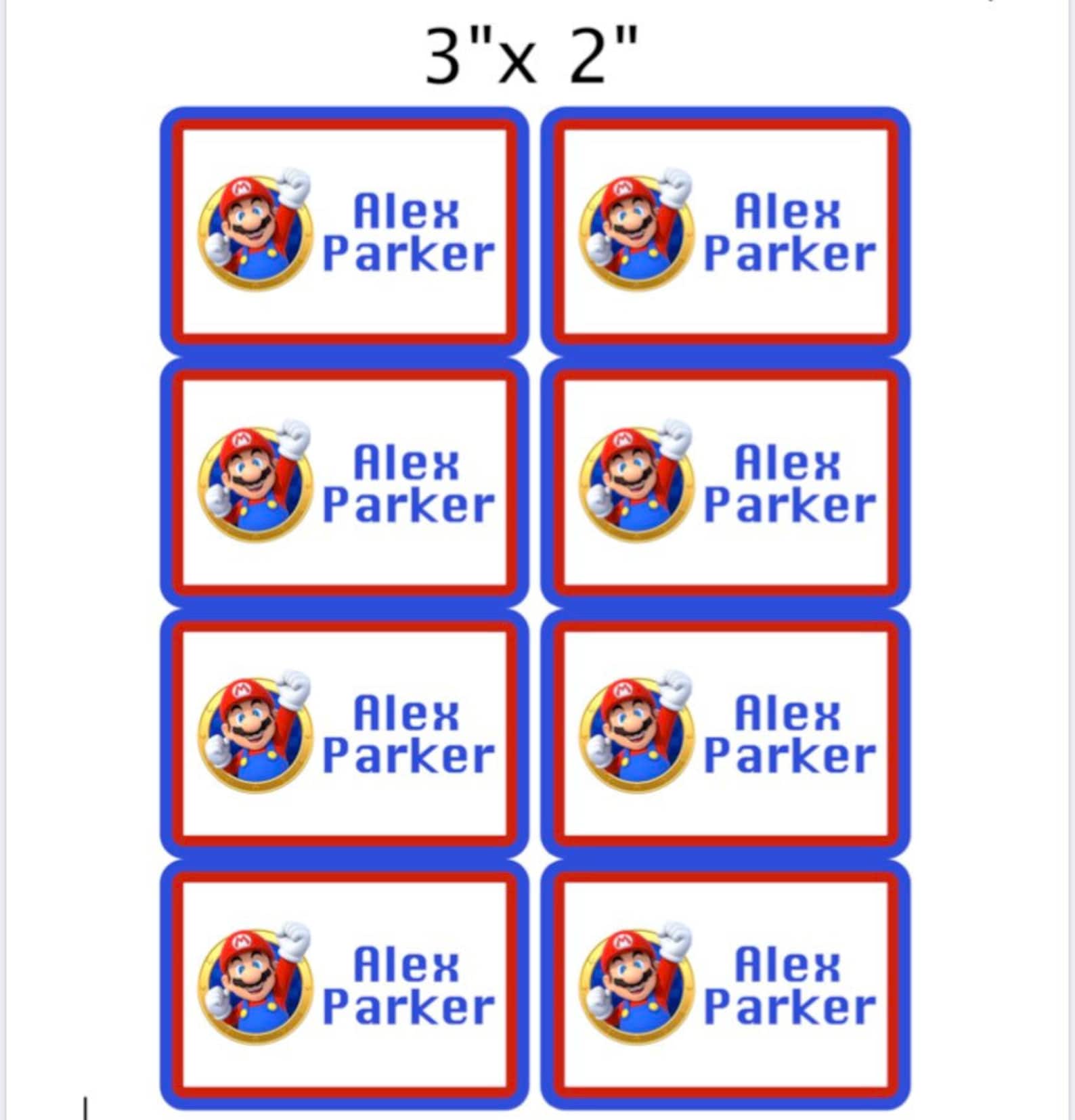 Mario Bros Label Name Label School Waterproof Label Daycare Etsy mario-bros-label-name-label-school-waterproof-label-daycare-etsy