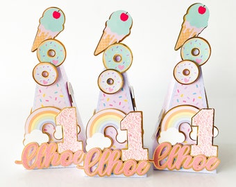 Ice Cream Candy Box, Donuts Candy Box,rainbow Candy box, Ice Cream Birthday Party Decorations, Candyland Treat box,Custom party favor
