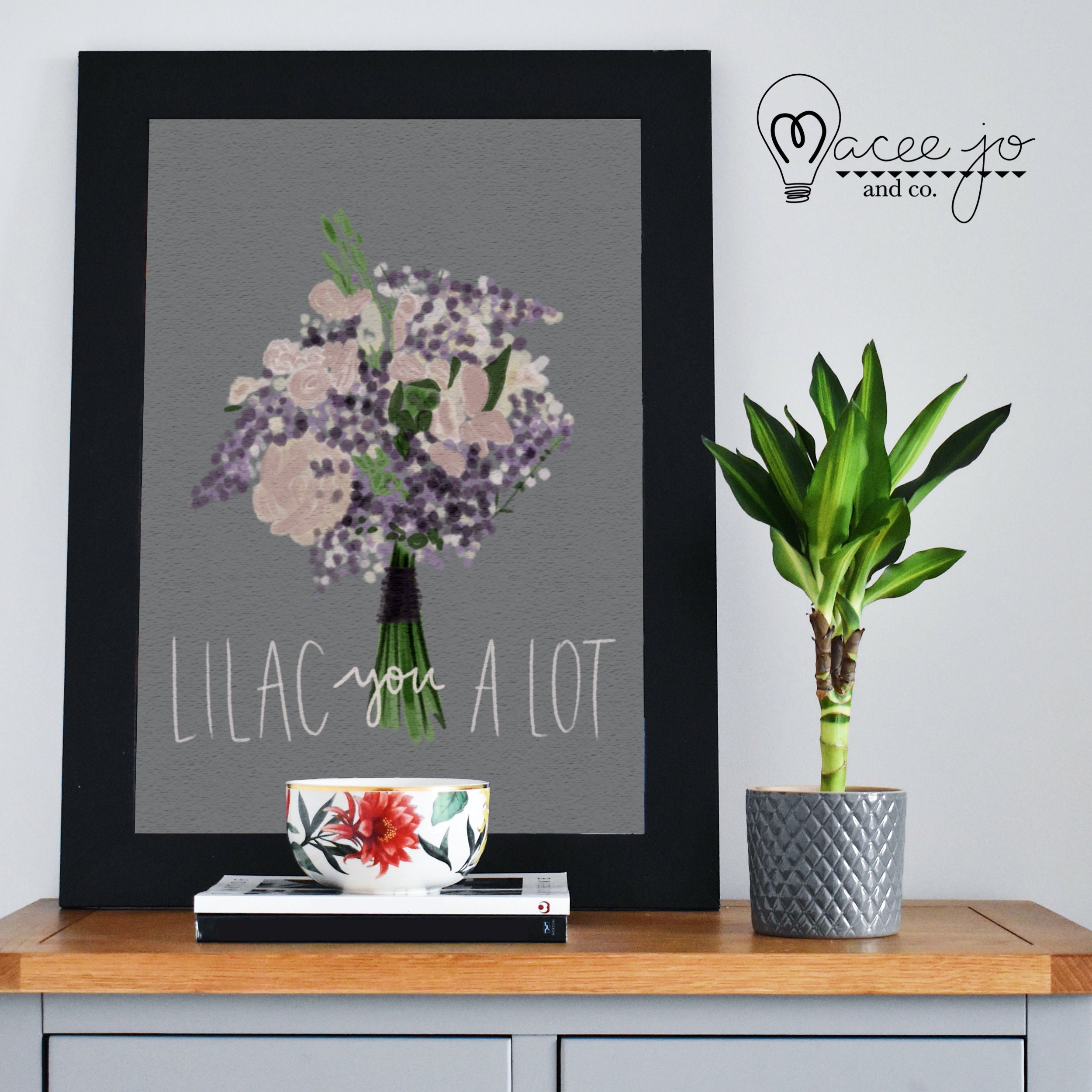 Watercolor Bouquet PRINTABLE Wall Art - Set of 3 DOWNLOADS - Lilac You ...