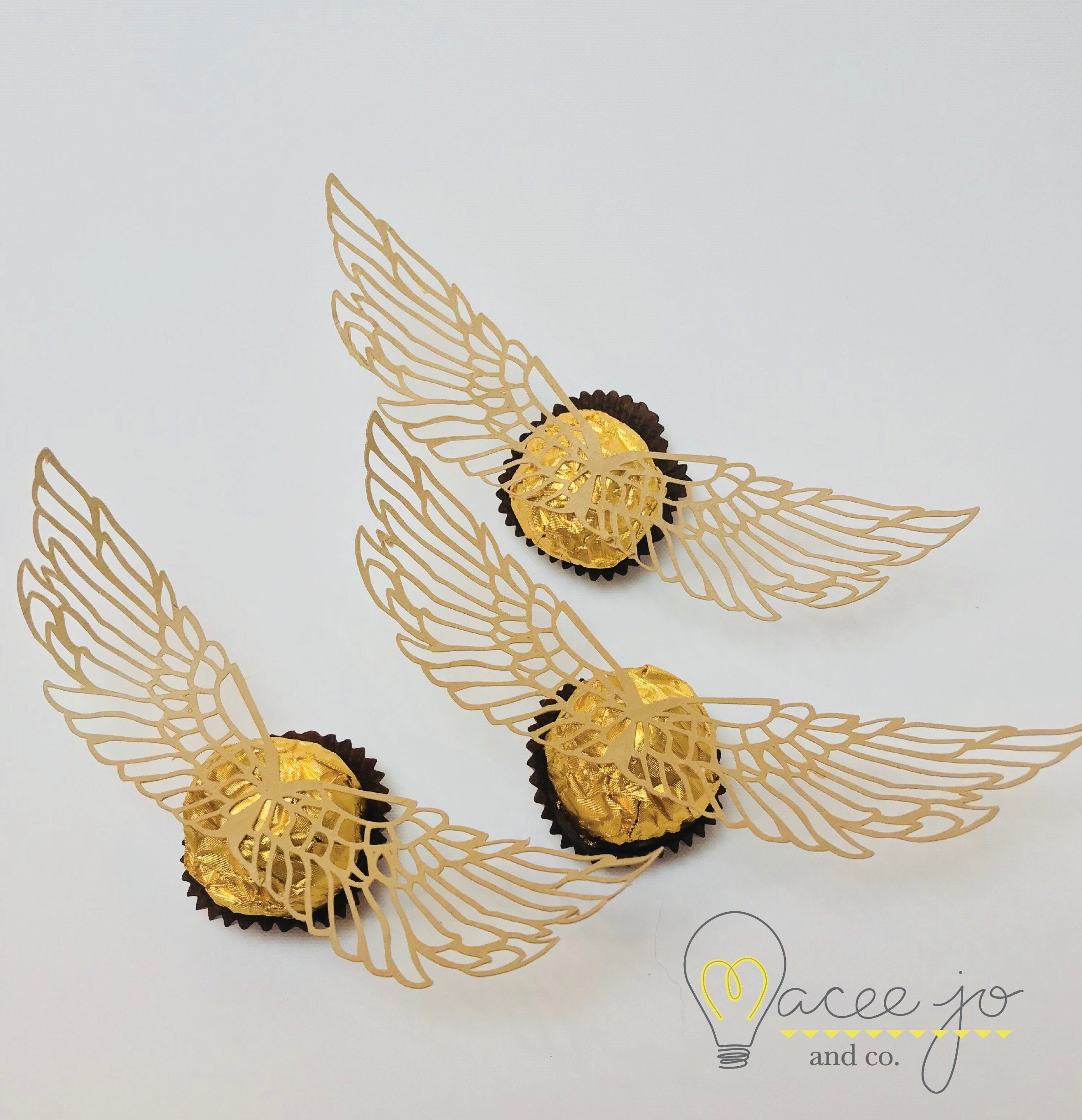 Flying Gold Ball Wings Cut and Print Files Wizard Themed Etsy