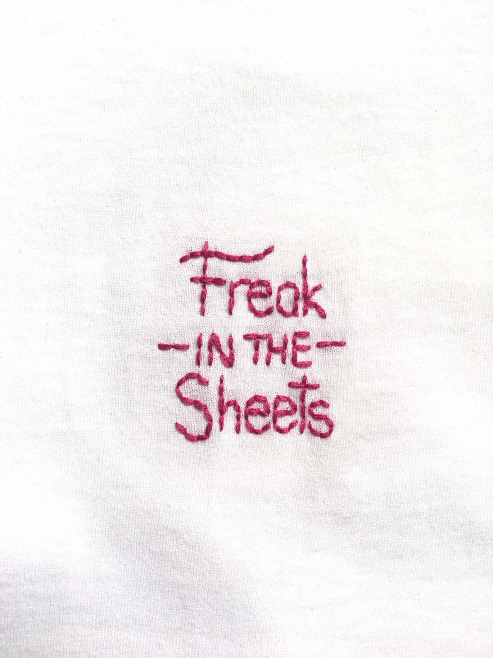 Freak in the Sheets Embroidered T Shirt Etsy