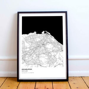 Edinburgh Map Impression personnalisée affiche