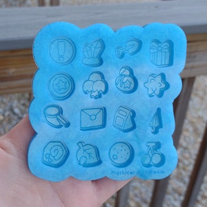 Animal game bit pallet video game kawaii villager accessories mold shaker bit silicone mold kawaii stud mold silicone mold for resin art