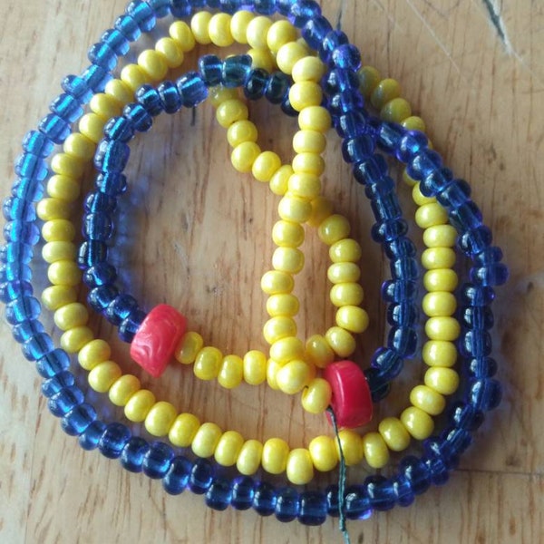 Dos aguas eleke/ Yemaya and Oshun necklace