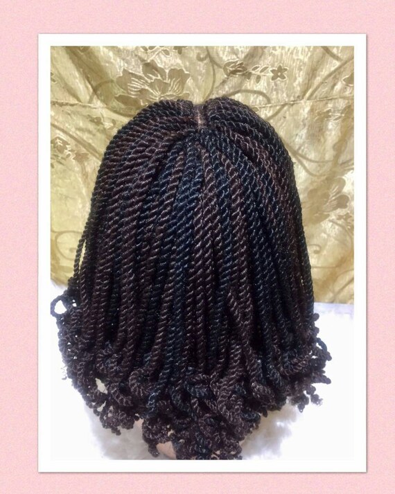 Short Kinky Twist Braided Wig Etsy