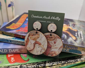 Beatrix Potter Jeremy Fisher Storybook Earrings