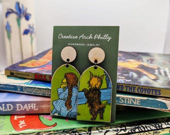 Wizard of Oz Dorothy and Toto Storybook Earrings