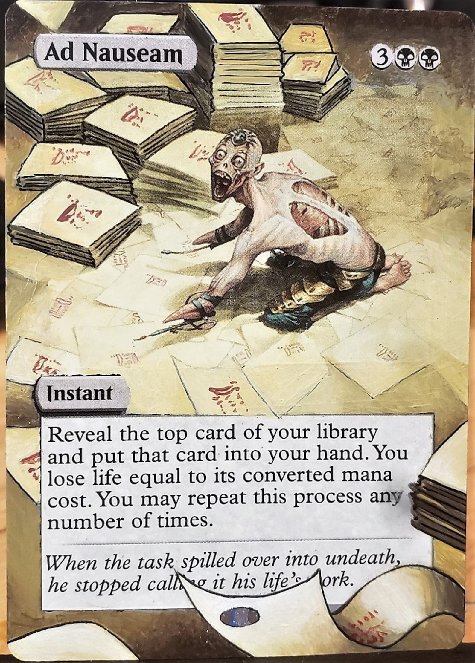 Ad Nauseum Full Art / Altered. MTG Etsy