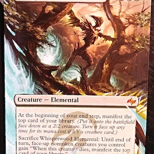 Whisperwood Elemental - Full Art / Altered. MTG