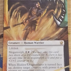 Hidden Dragonslayer - Full Art / Altered. MTG