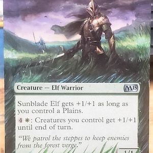Sunblade Elf - Full Art / Altered. MTG