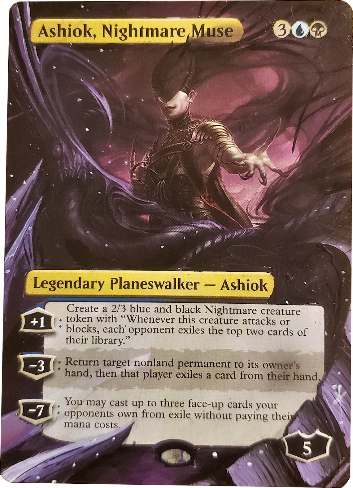 Ashiok Nightmare Muse Full Art / Altered Etsy