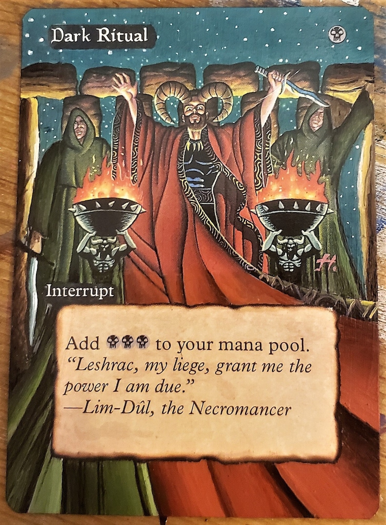 Dark Ritual Full Art / Altered. MTG Etsy