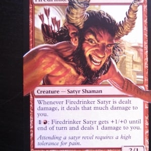 Firedrinker Satyr - Full Art / Altered. MTG