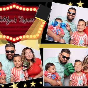 Hollywood Red Carpet photo booth template design
