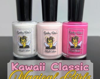 Kawaii Classic Magical Girls - FULL COLLECTION - 5-Free Indie Nail Polish Set