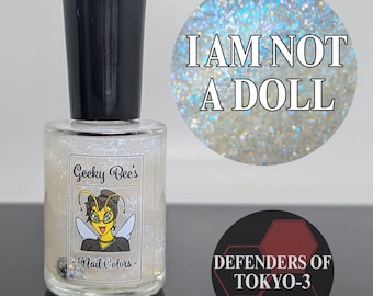 I Am Not A Doll - Defenders of Tokyo-3 - 5-Free Glitter Flakie Topper Nail Polish