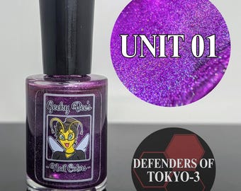 Unit 01 - Defenders of Tokyo-3 - 5-Free Purple Metallic Nail Polish