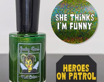 Green Shimmer Chameleon Glitter Nail Polish