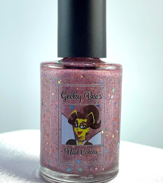 Welcome, Friend | Pink Linear Holo with Rainbow Glitter Nail Polish | Indie PRIDE Collab 2025