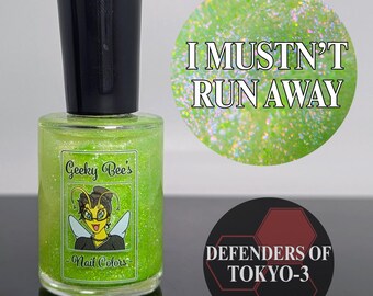 I Mustn't Run Away - Defenders of Tokyo-3 - 5-Free Glitter Flakie Nail Polish Topper
