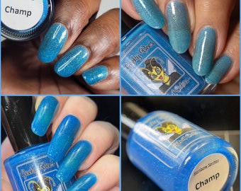 Champ | Rainbow Sprites collection | Blue jelly shimmer nail polish