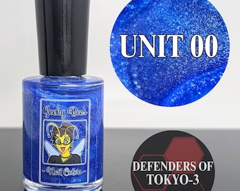 Unit 00 - Defenders of Tokyo-3 - 5-Free Blue Metallic Nail Polish