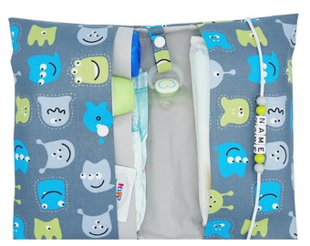 Bolso cambiador grande con nombre, bolso cambiador XXL para gemelos, regalo de nacimiento, bautizo, bebé, niño, niña, mujer...